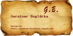 Gerstner Boglárka névjegykártya