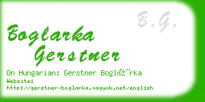 boglarka gerstner business card